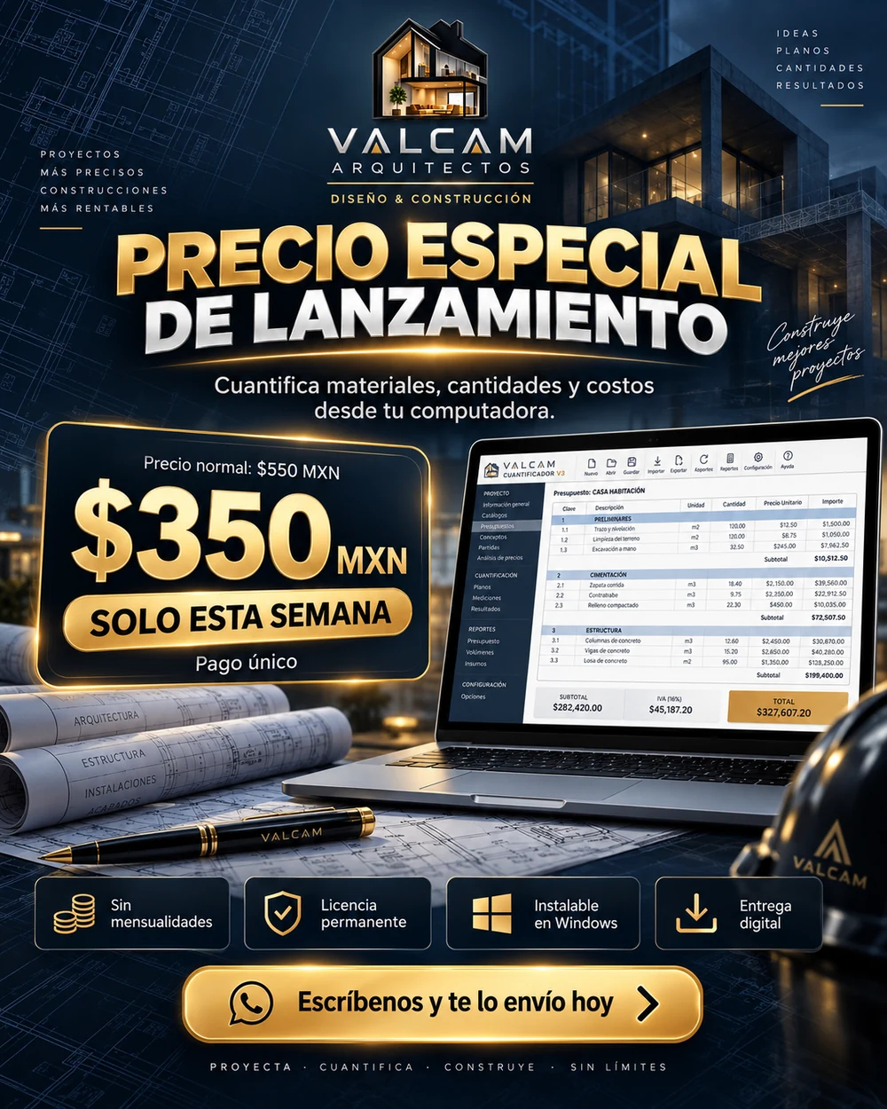 Precio especial de VALCAM Cuantificador