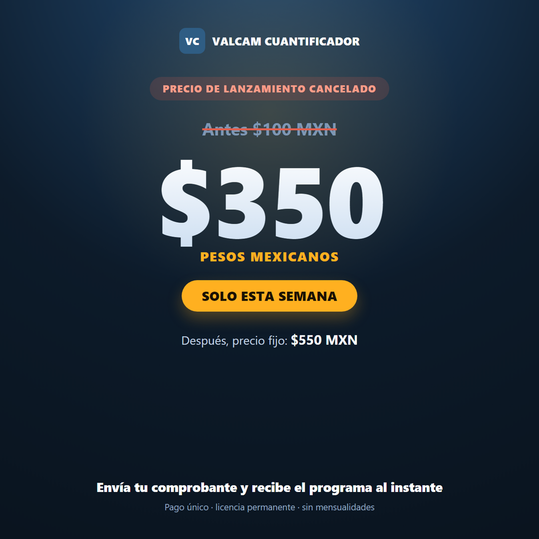 VALCAM Cuantificador